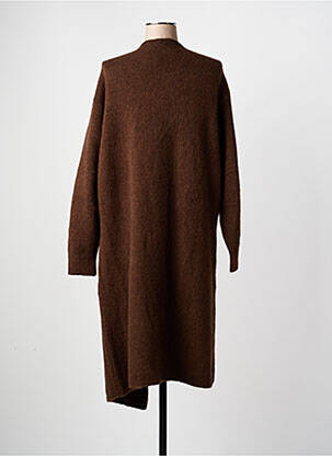 Gilet manches longues stretch marron MAT. femme