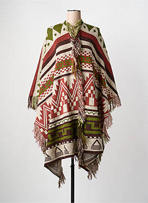 Poncho vert MAT. femme