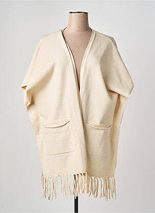 Gilet manches courtes col châle beige ESQUALO femme