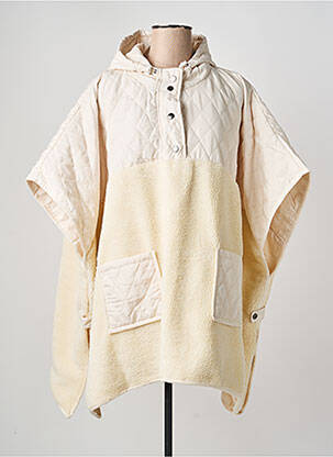 Veste casual col rond beige FEELHOO femme