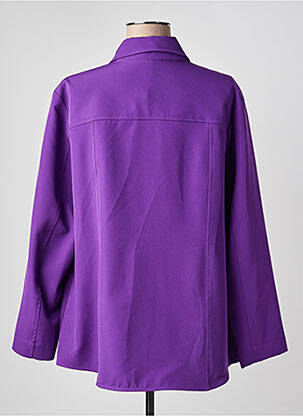 Chemisier coupe droite manches longues violet MAT. femme