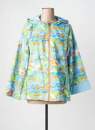 Veste casual col rond bleu FANNYCOO femme