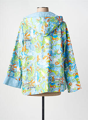 Veste casual col rond bleu FANNYCOO femme