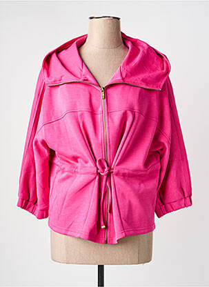 Veste casual col rond rose YEST femme