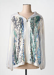 Veste casual col rond bleu AN II VITO femme