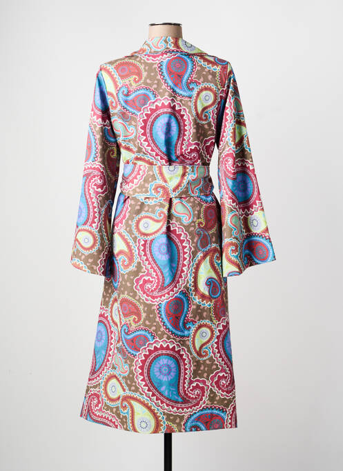Trench fermeture ceinture à nouer à la taille sans capuche rose FANNYCOO femme