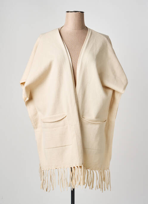 Gilet manches courtes maille fine beige ESQUALO femme