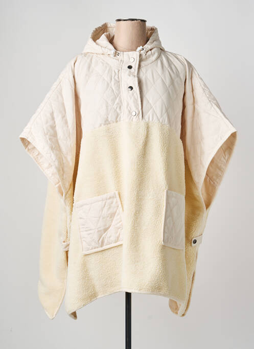 Veste casual col rond beige FEELHOO femme