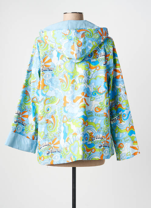 Veste casual col rond bleu FANNYCOO femme