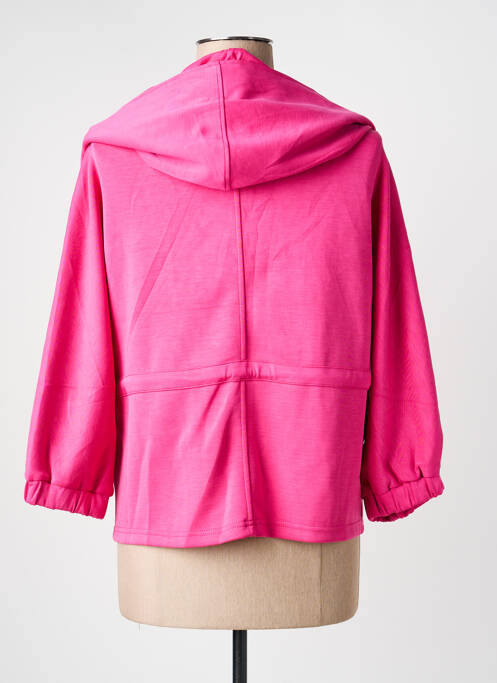 Veste casual col rond rose YEST femme