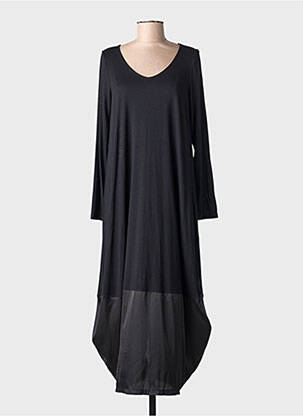 Robe longue manches longues manches longues noir AN II VITO femme