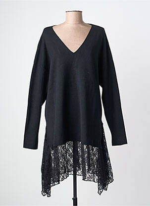 Tunique manches longues col v noir MAT. femme