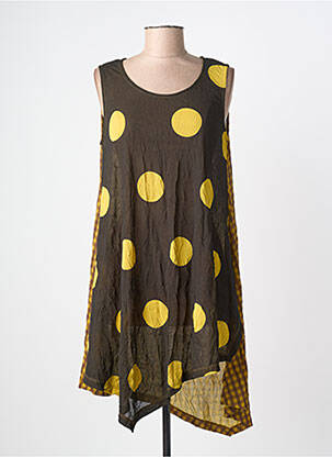 Robe courte sans manche sans manche jaune ALEMBIKA femme