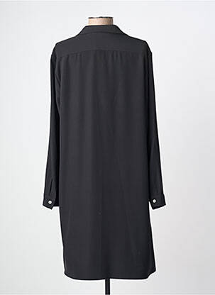 Robe mi-longue manches longues manches longues noir SOPHIA CURVY femme
