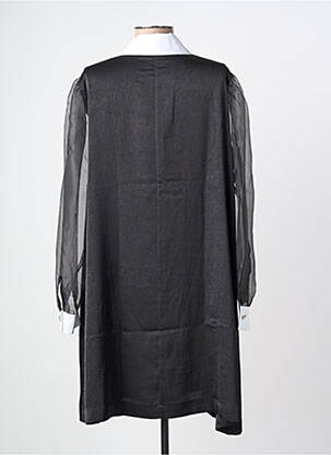 Robe courte manches longues manches longues noir MAT. femme