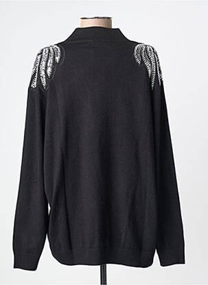 Pull coupe droite manches longues noir MAT. femme