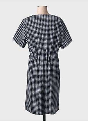 Robe mi-longue manches courtes manches courtes bleu YESTA femme