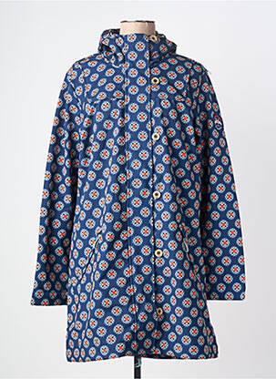 Parka manches longues a capuche bleu BLUTSGESCHWISTER femme