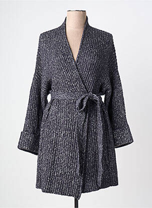 Gilet manches longues coupe cintrée gris YESTA femme