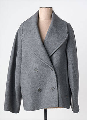 Manteau court coupe droite sans capuche gris MÊME ROAD femme