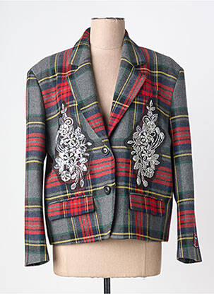 Blazer finition intérieure doublée gris MÊME ROAD femme