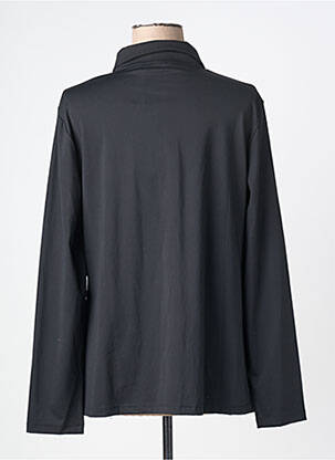 Chemisier coupe droite manches longues noir YESTA femme