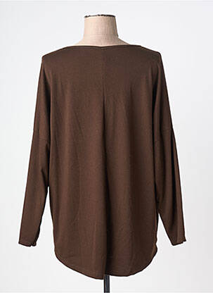 T-shirt manches longues manches longues marron ITALIAN STYLE femme