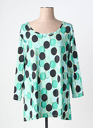 T-shirt manches 3/4 manches 3/4 vert MASAI femme