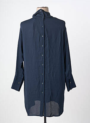 Robe mi-longue manches longues manches longues bleu MÊME ROAD femme