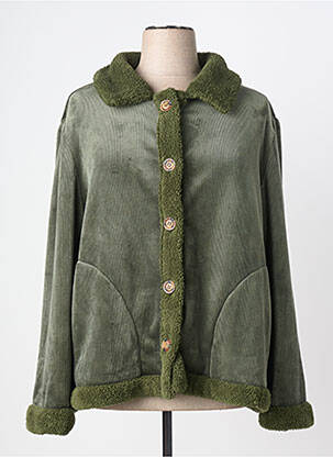 Veste casual coupe droite vert AN II VITO femme