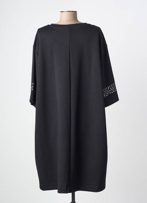 Robe mi-longue manches 3/4 manches 3/4 noir MAT. femme