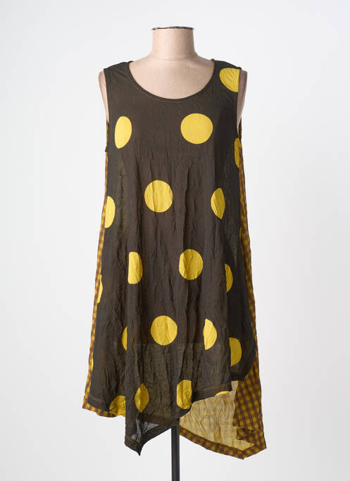 Robe courte sans manche sans manche jaune ALEMBIKA femme