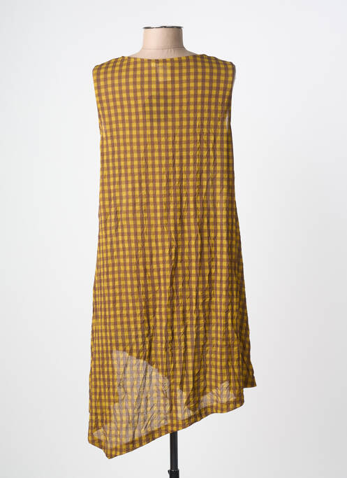 Robe courte sans manche sans manche jaune ALEMBIKA femme