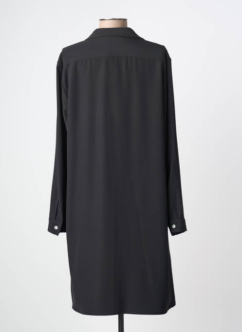 Robe mi-longue manches longues manches longues noir SOPHIA CURVY femme