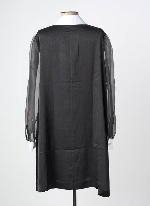 Robe courte manches longues manches longues noir MAT. femme