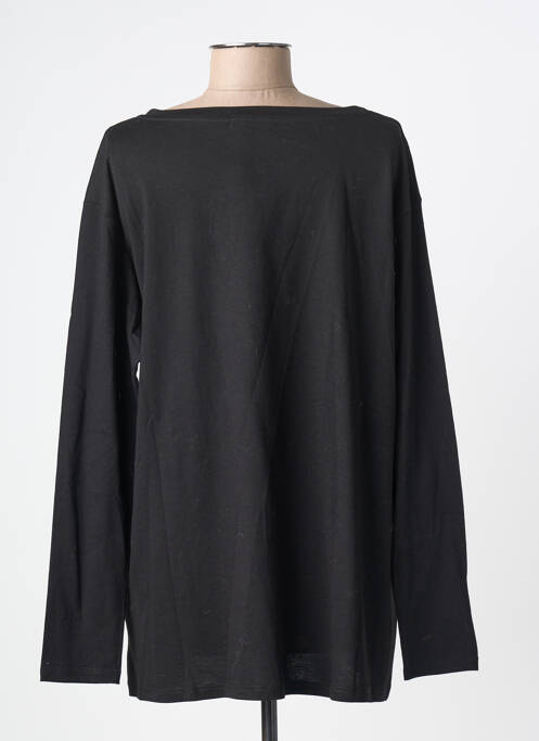 T-shirt coupe droite manches longues noir SOPHIA CURVY femme