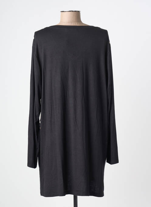 Robe courte manches longues manches longues noir SOPHIA CURVY femme