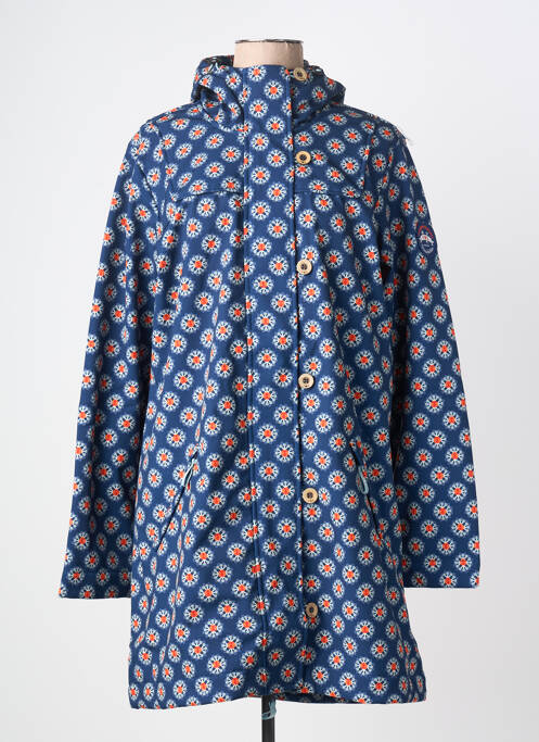 Parka manches longues a capuche bleu BLUTGESCHWISTER femme