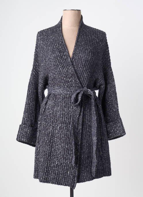 Gilet manches longues coupe cintrée gris YESTA femme