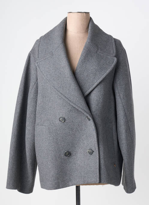 Manteau court coupe droite sans capuche gris MÊME ROAD femme