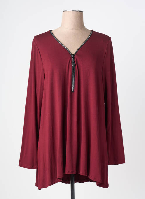 T-shirt manches longues manches longues rouge AN II VITO femme