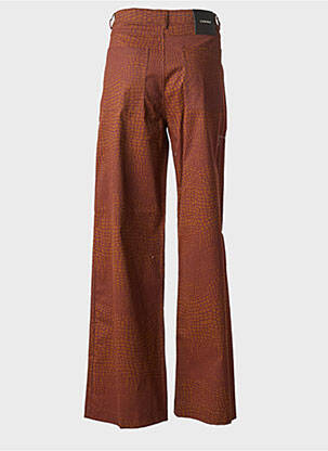 Jeans coupe large stretch taille haute marron LUMINA femme