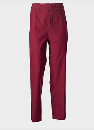 Pantalon slim taille élastique taille normale rouge SOPHIA CURVY femme