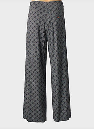 Pantalon large fermeture zippée sous rabat boutonné taille haute gris ZILCH femme