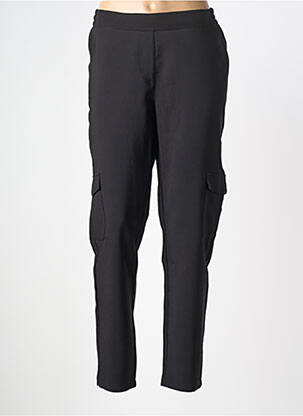 Pantalon cargo taille élastique taille normale noir SOPHIA CURVY femme