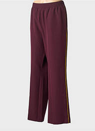 Pantalon large tissage popeline taille normale rouge MAT. femme