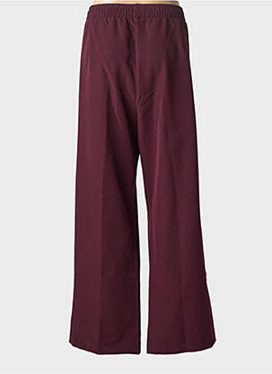 Pantalon large tissage popeline taille normale rouge MAT. femme