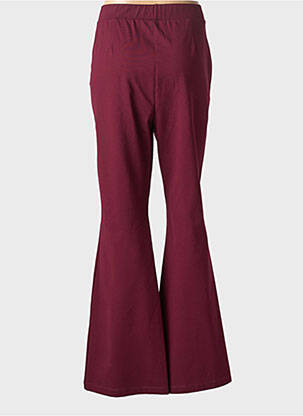 Pantalon flare stretch taille normale rouge MAT. femme