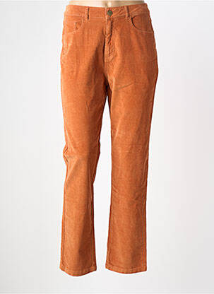 Pantalon 7/8 stretch taille normale orange NICE THINGS femme