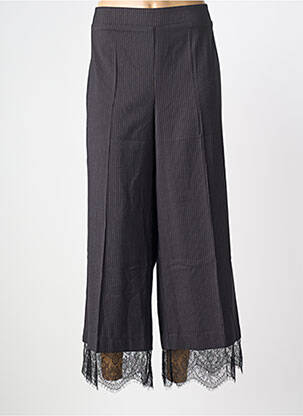 Pantalon 7/8 stretch taille normale noir MAT. femme